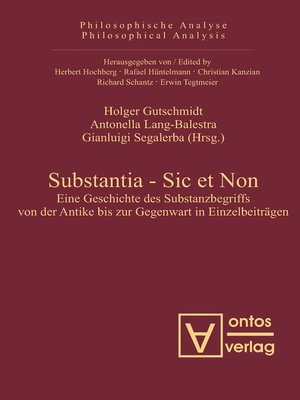 cover image of Substantia--Sic et Non